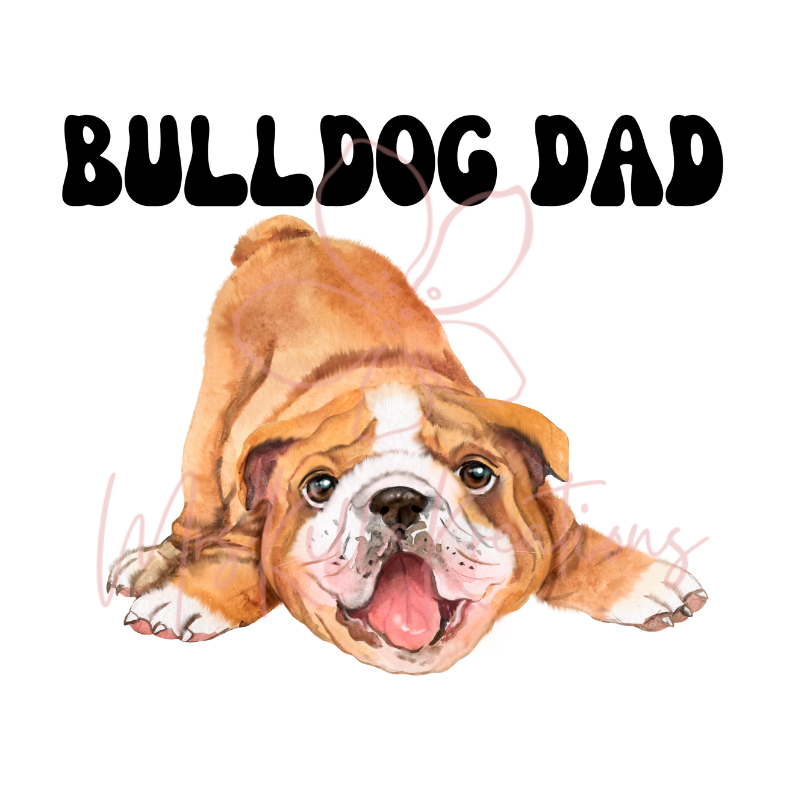 Bulldog Dad DTF transfer