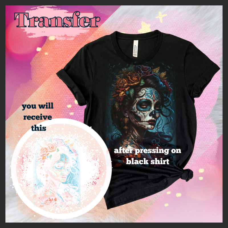 Half tone catrina DTF Transfer