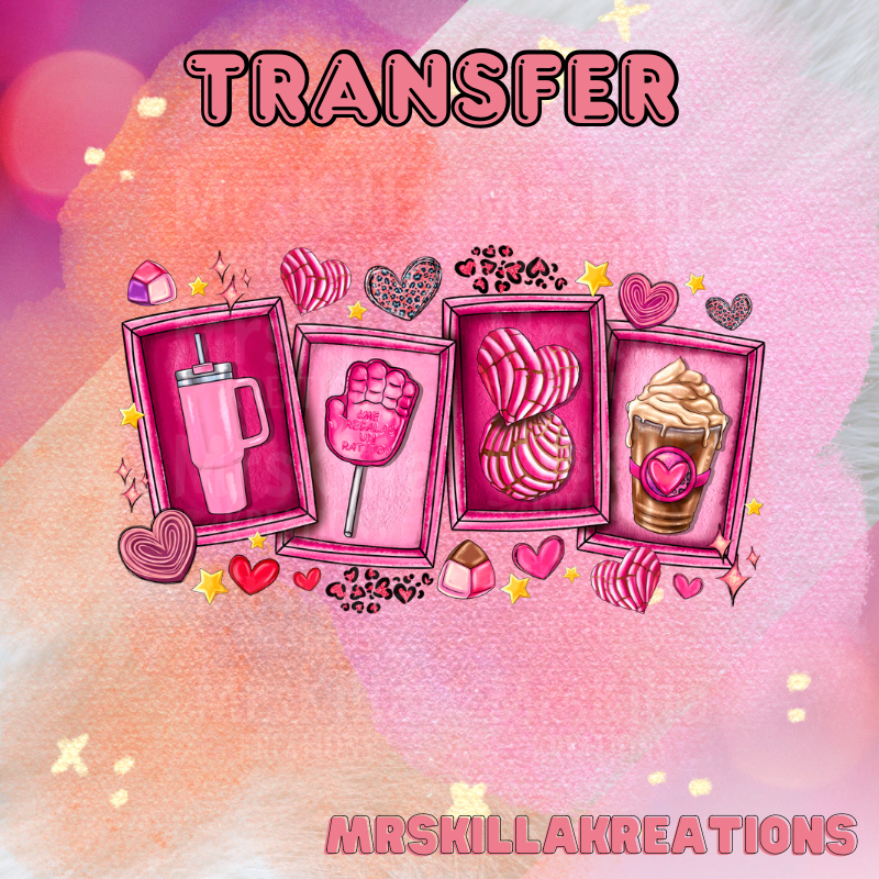 Valentine loteria cards Dtf transfer