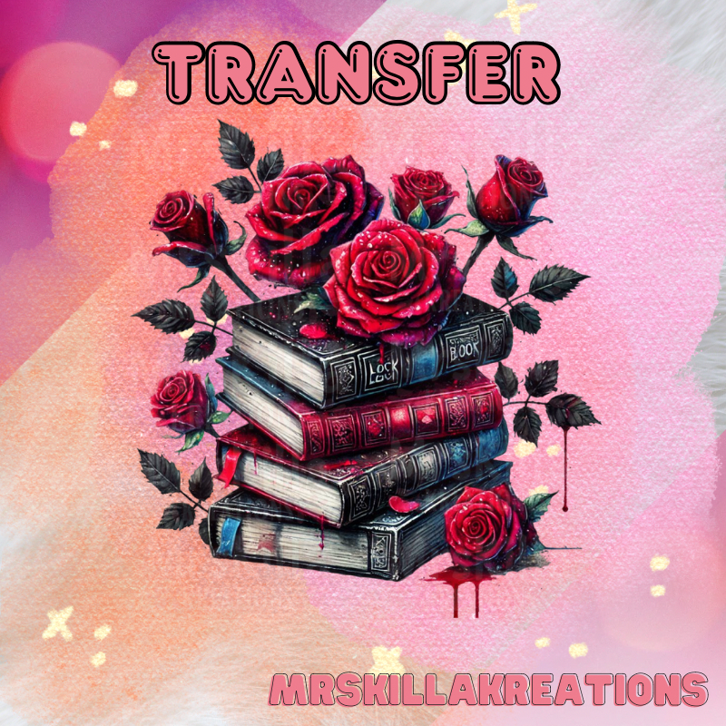 Booked love DTF transfer