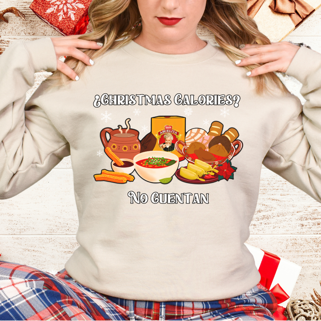 Christmas calories no cuentan Crewneck sweater