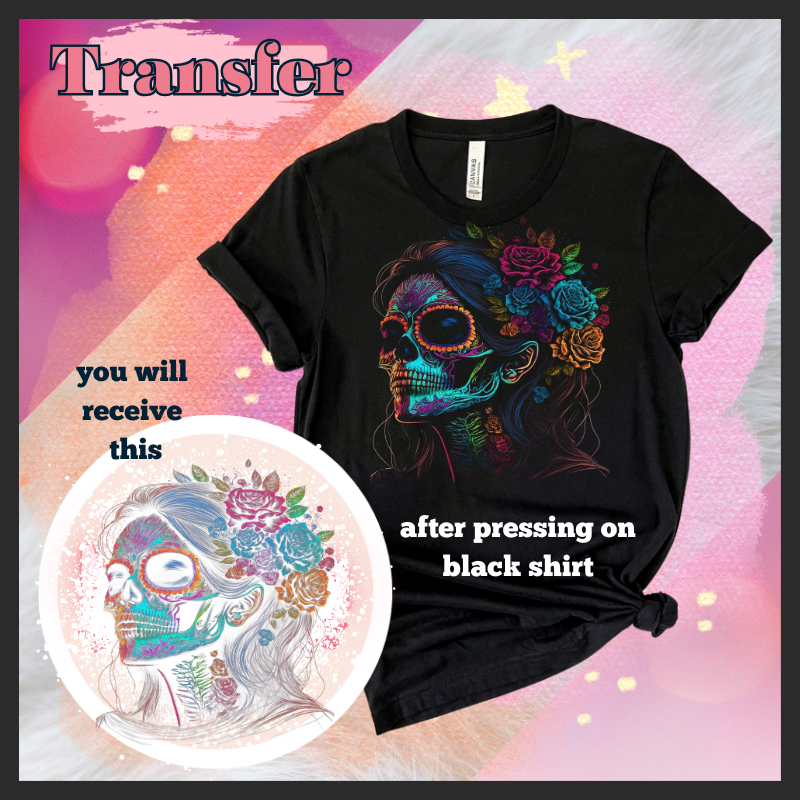 Half tone catrina DTF Transfer