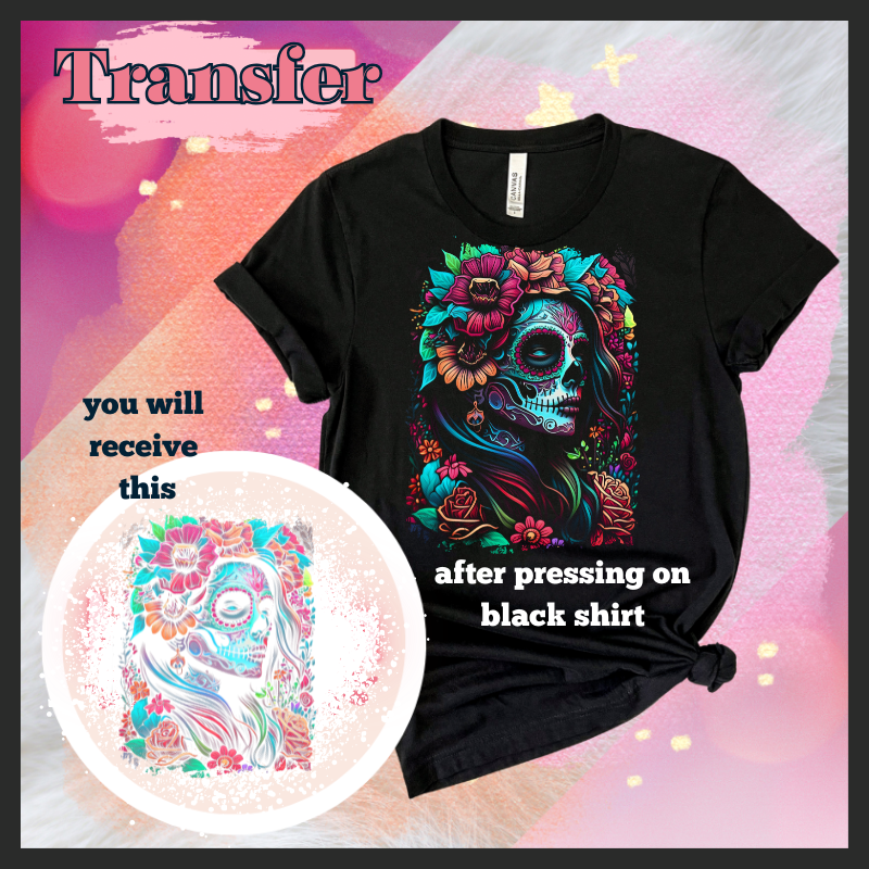 Half tone catrina DTF Transfer