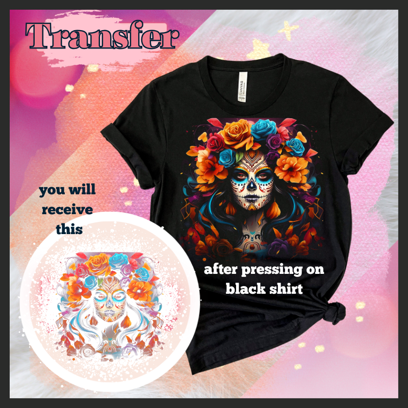 Half tone catrina DTF Transfer