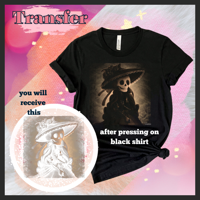 Half tone catrina DTF Transfer