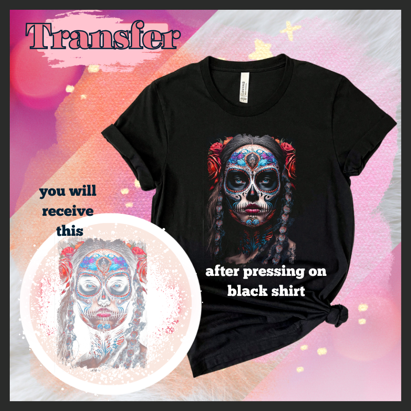 Half tone catrina DTF Transfer