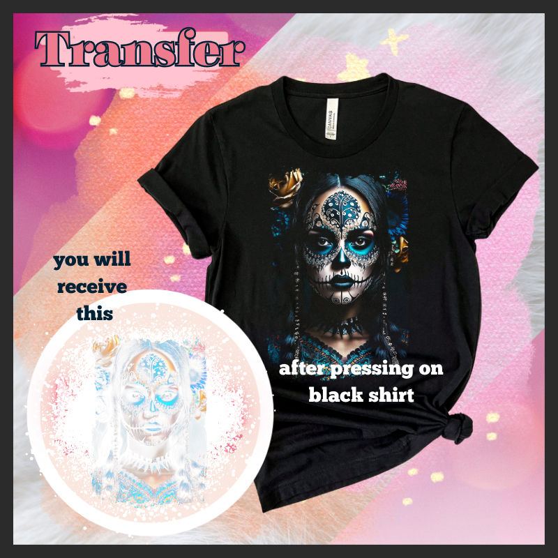 Half tone catrina DTF Transfer