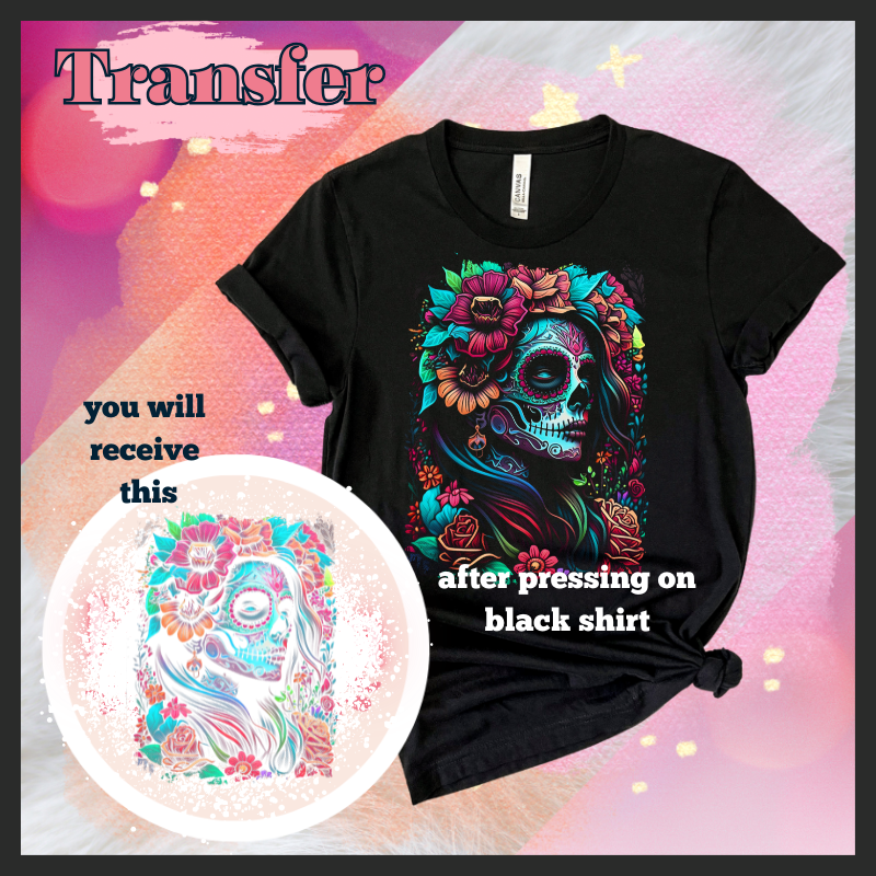 Half tone catrina DTF Transfer