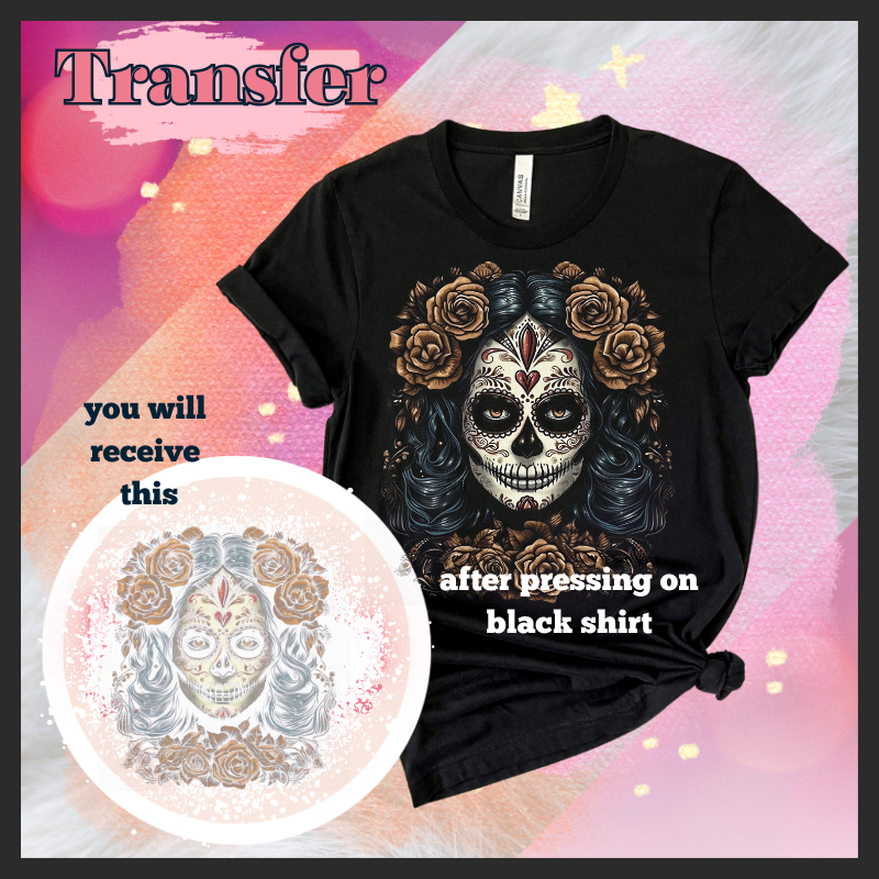 Half tone catrina DTF Transfer