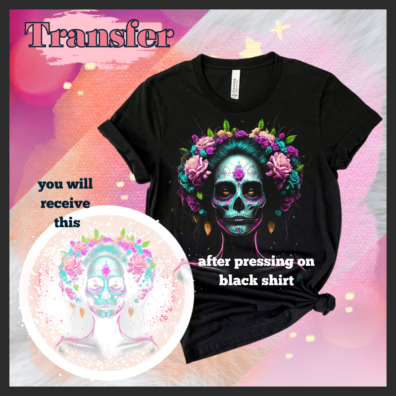 Half tone catrina DTF Transfer