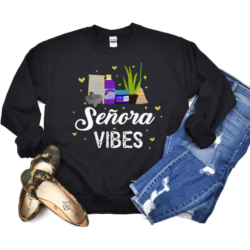 Señora vibes crewneck sweater - Mrskillakreations 
