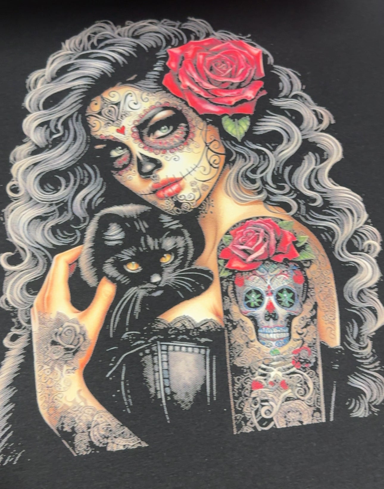 Half tone catrina DTF Transfer