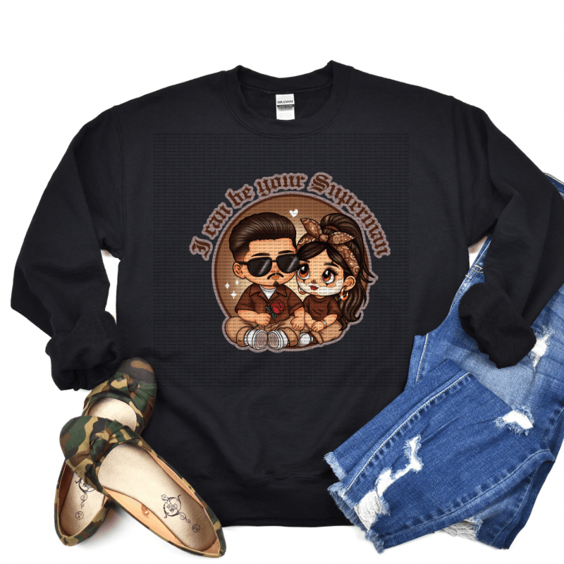 Chicano couple crewneck sweater - Mrskillakreations 