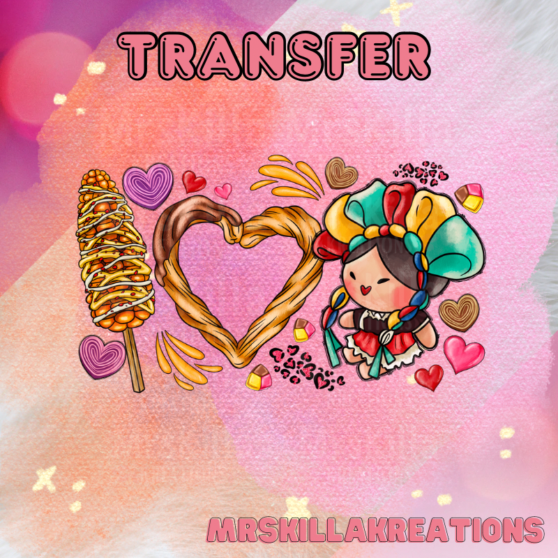 I love u Dtf transfer